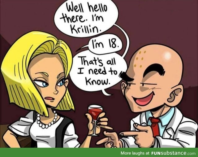 Krillin shoots, Krillin scores!