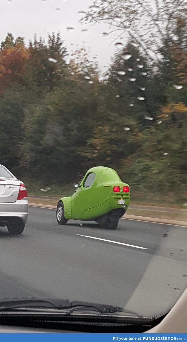 Someone driving a metapod