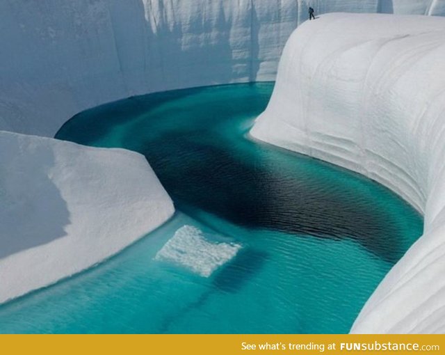 Ice canyon in greenland