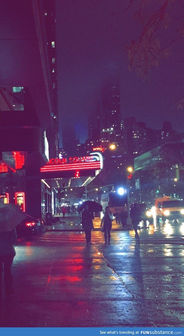 Rainy night in Manhattan