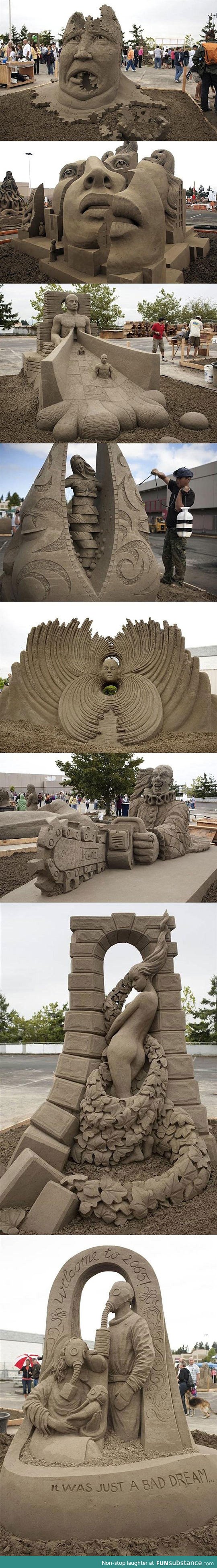 Sand sculpting at its best