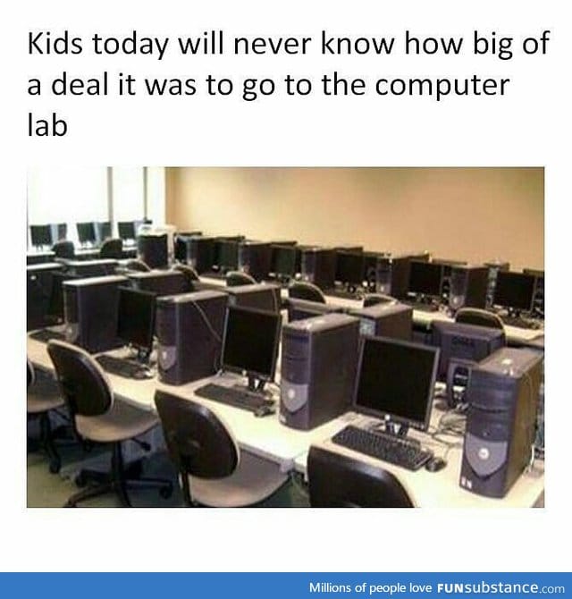 Going to the computer lab