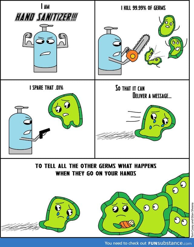 Why hand sanitizers only kill 99.9% of germs