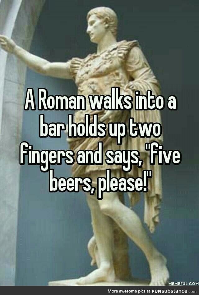 Five beers please