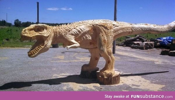 There is no art like T-Rex chainsaw art