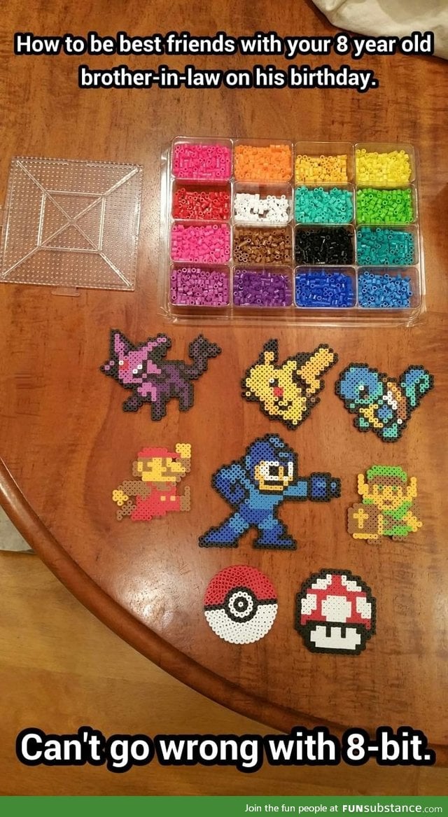 Perler Beads. Also known as "Crack for gamer kids"