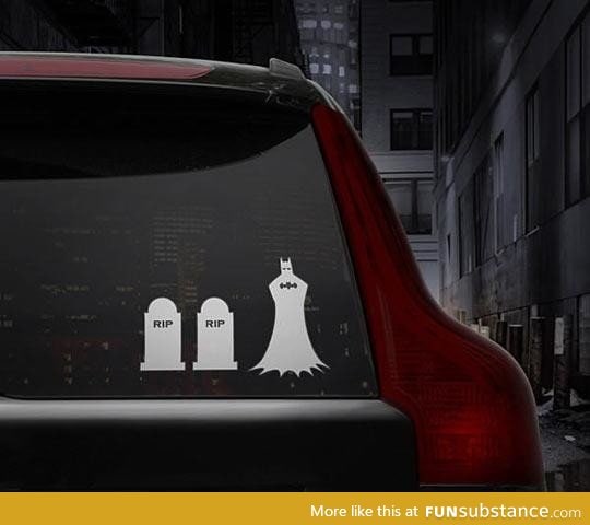 If batman had family car stickers