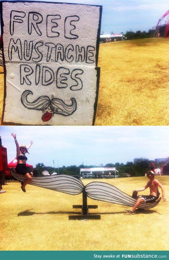 Mustache rides for free