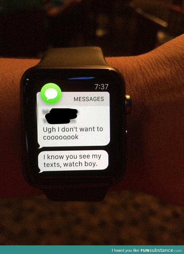Got an Apple Watch. Didn't see this coming. She knows