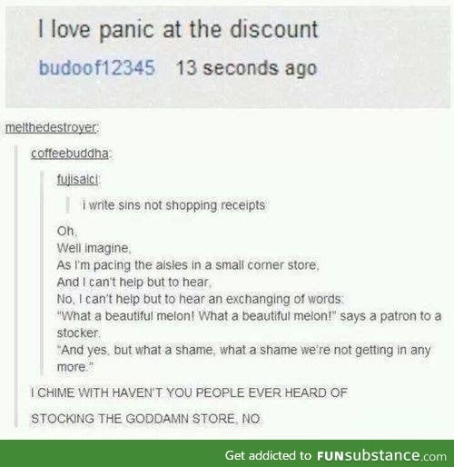PANIC AT THE DISCOUNT