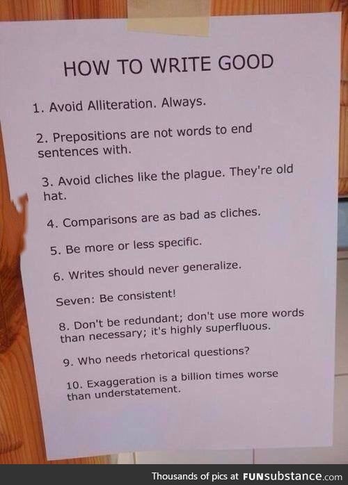 How to write good