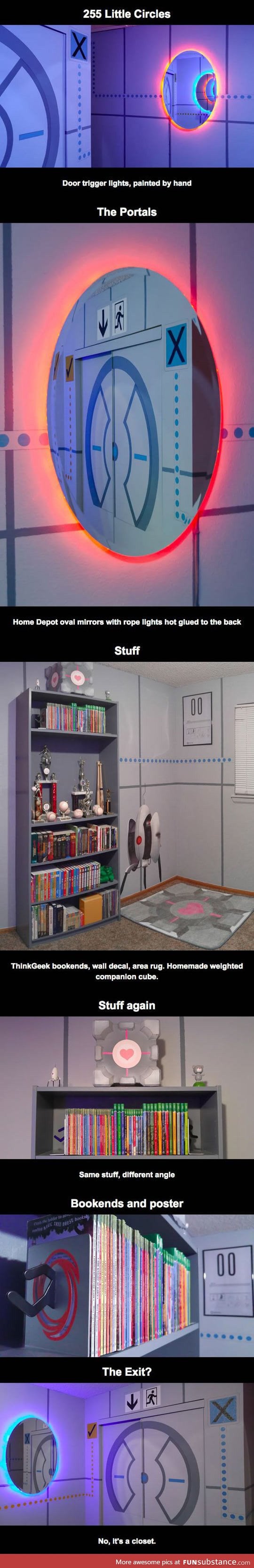 This Guy Turned His Son's Bedroom Into A Portal Test Chamber, Huge Success