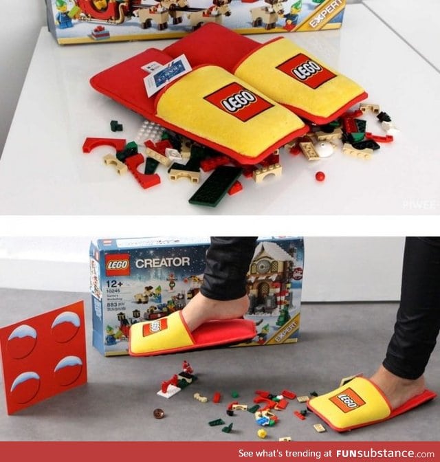 Lego has just created anti-Lego brick slippers
