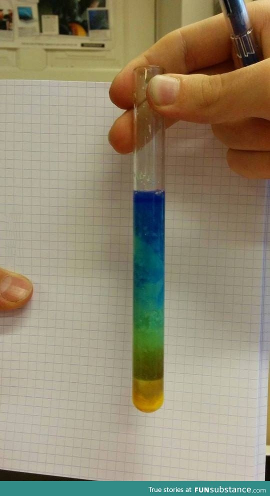 When you create something beautiful in chemistry class