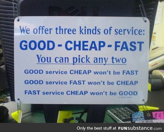 We offer three kinds of service