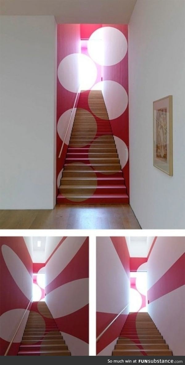 A painted staircase