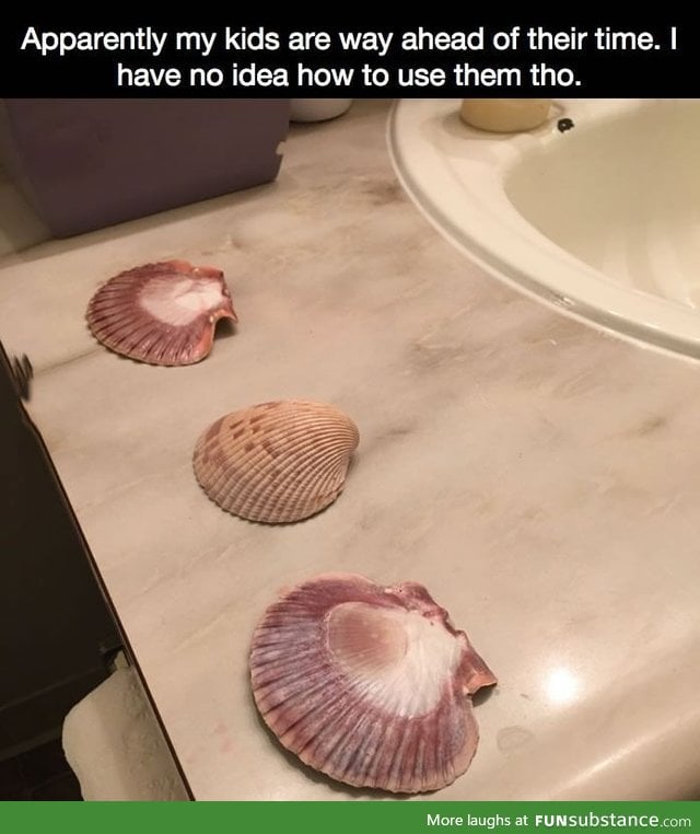 He doesn't know how to use the three seashells!