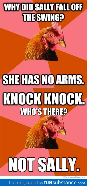 This is my favorite Anti-Joke Chicken joke by far
