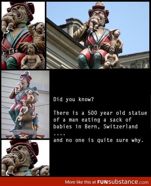 An old statue in Switzerland