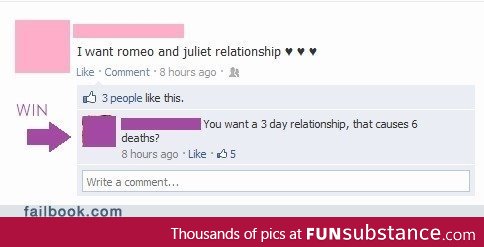 Romeo and Juliet relationship