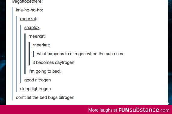 What happens to nitrogen when the sun rises?