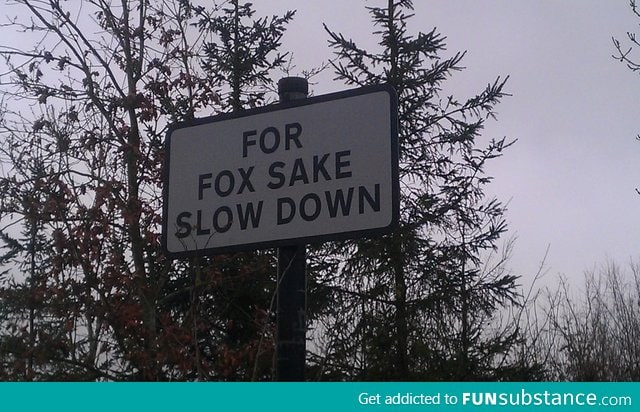 Clever wildlife warning sign seen in the UK