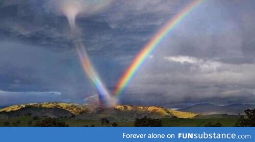 When rainbow meets tornado