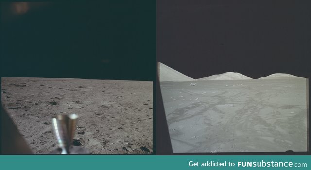 The first and last photos taken by humans on the Moon