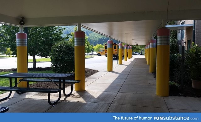 The Pillars at this school are kinda neat