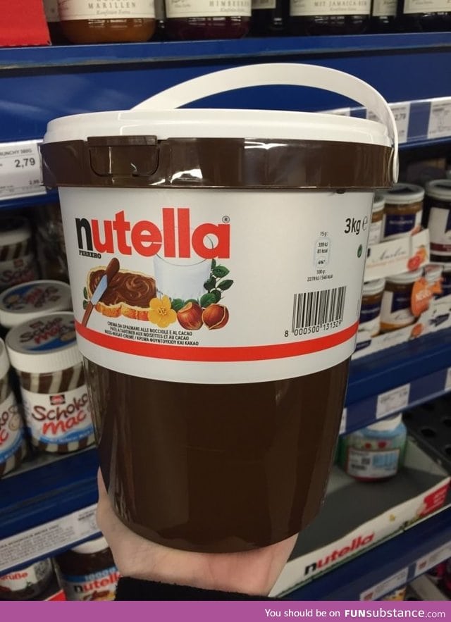 Just casually strolling through the supermarket buying some Nutella
