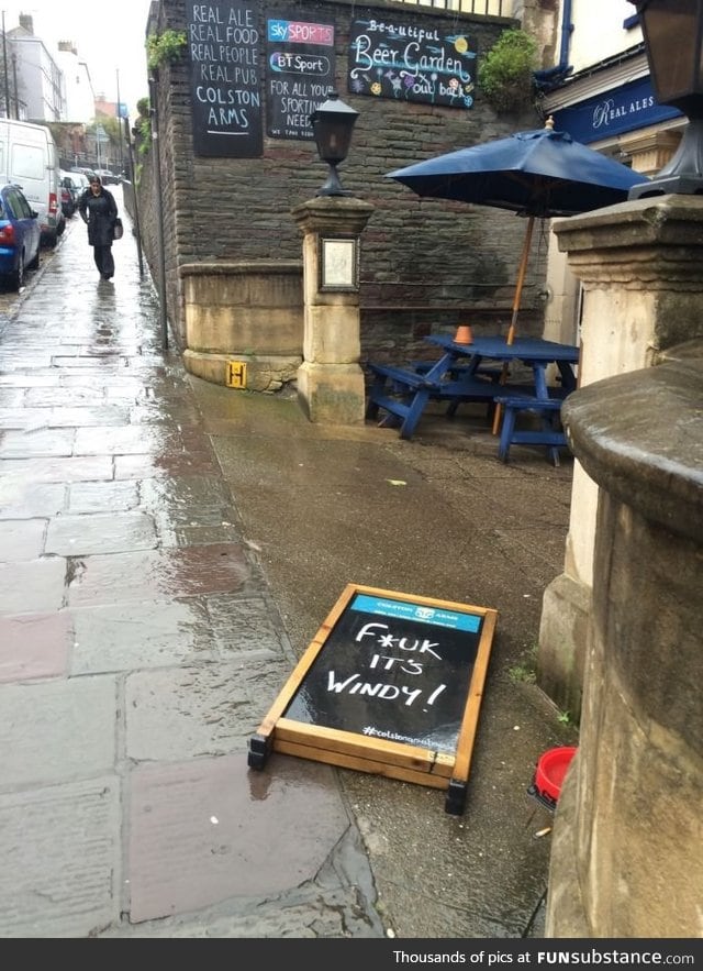 This sign outside a pub