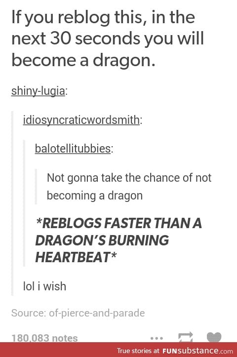 Upvote to become a dragon