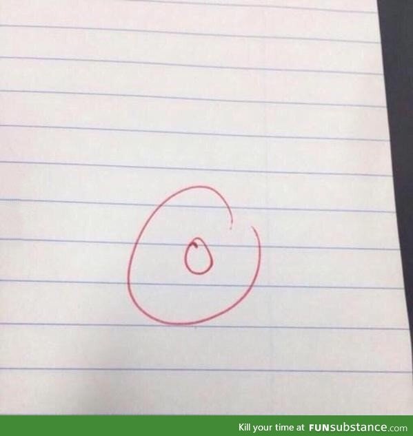 Why does my teacher always draw donuts on my exams?