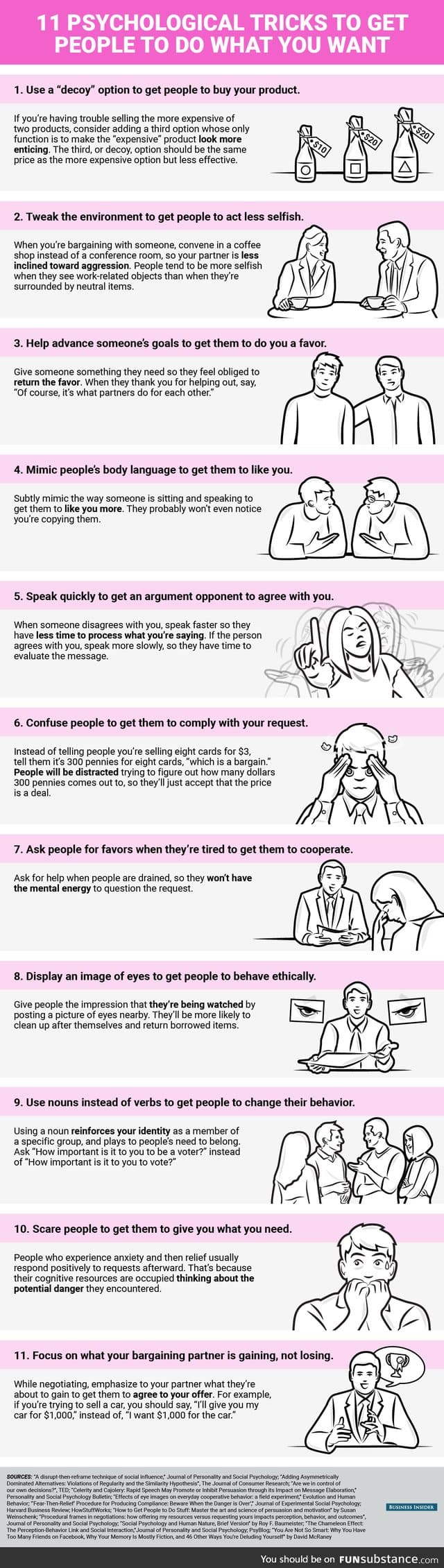 11 incredible psychological tricks "to get people to do what you want"