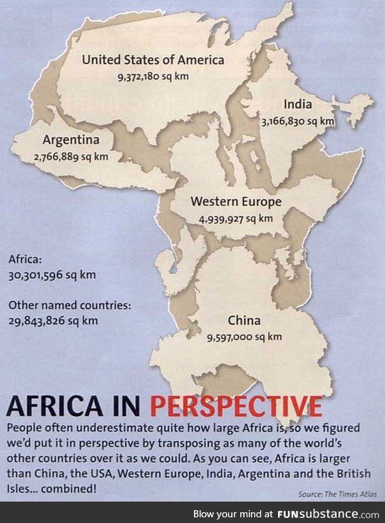 Africa is gigantic