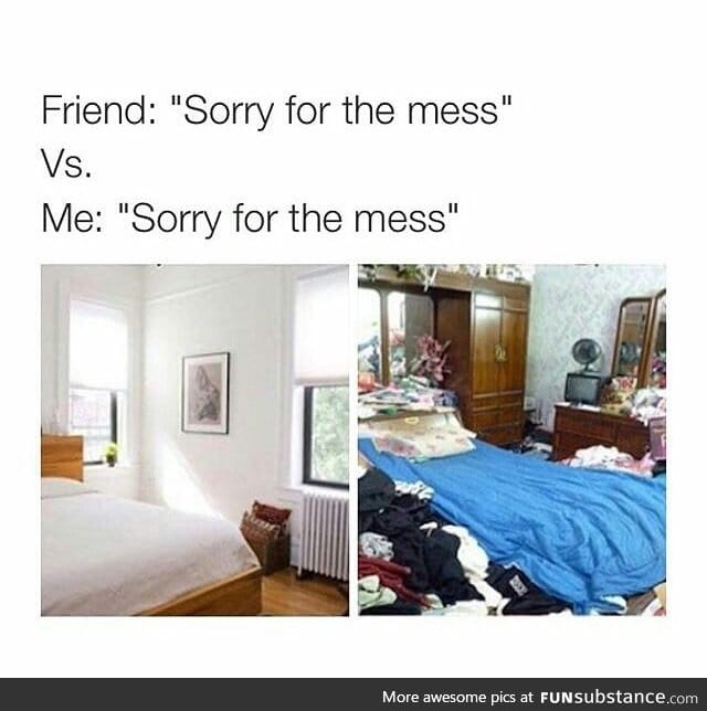 Sorry for the mess