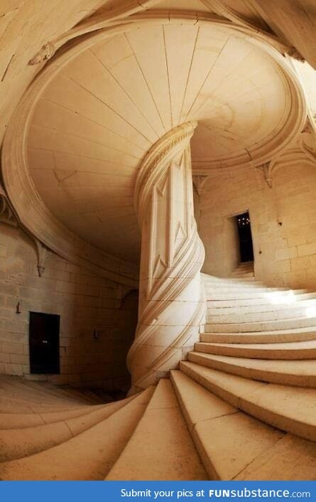 A staircase by Leonardo Da Vinci