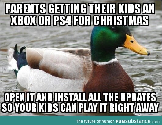 Parents buying their kid a console for Christmas