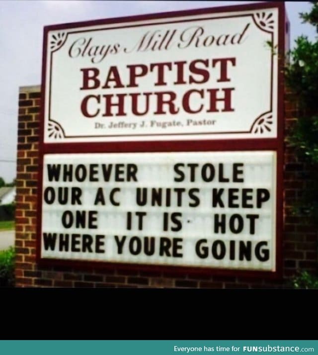One of my favorite church signs