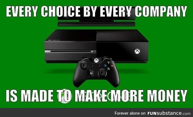To all the people saying Xbox One's changes were just to increase sales