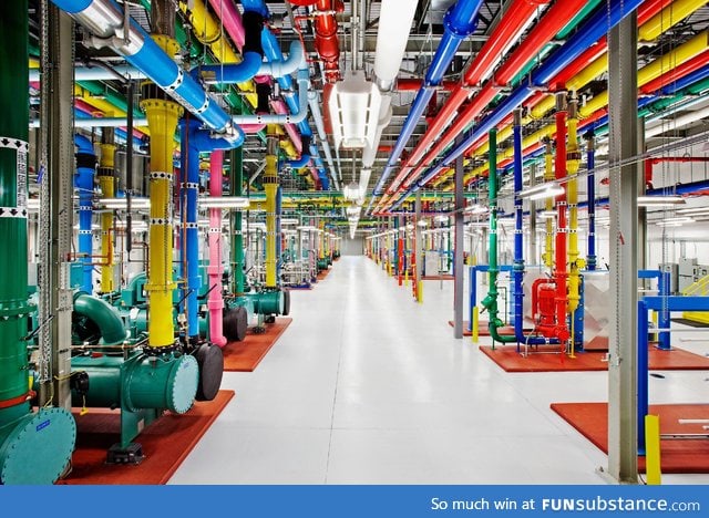 Inside of Google's data center in North Carolina, USA