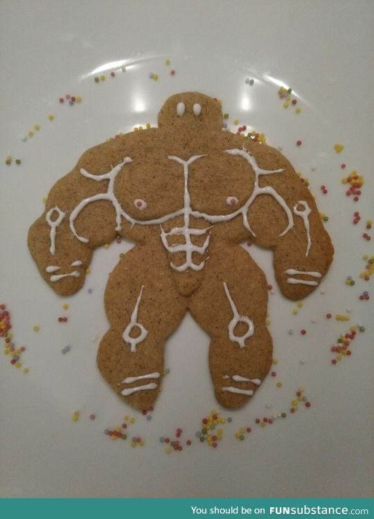 Gingerbread man buffed out