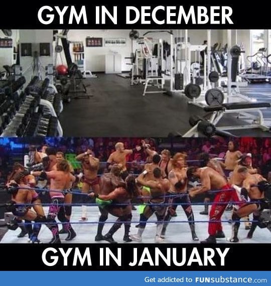 The gym at the end of the year