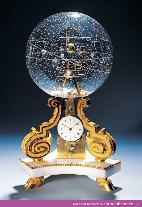 The planetarium clock is an absolute work of art. It was made in 1770 in Paris