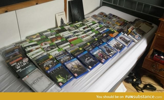 This guy sold 110 games plus 6 consoles (including ps4) to buy an engagement ring
