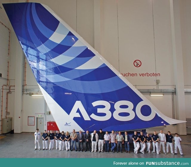 Perspective: The size of an A380's tail wing
