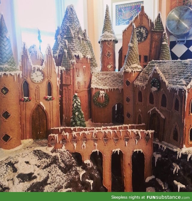 Hogwarts made out of Gingerbread