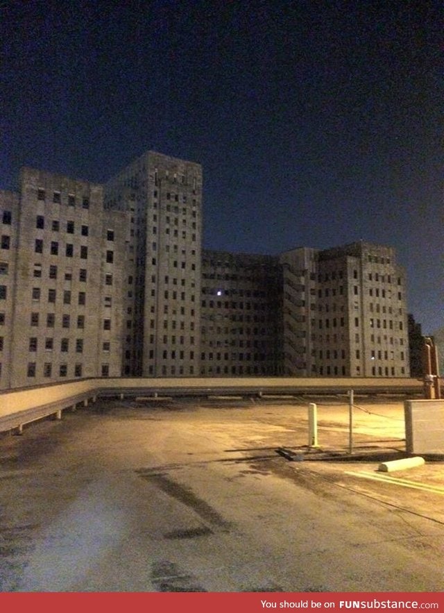 This abandoned hospital had a visitor last night