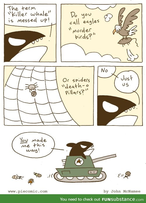 Mr Orca is fed up with stereotypes
