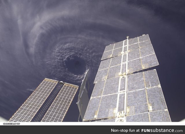 Looking at a hurricane from the International Space Station